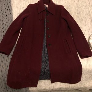 Ann Taylor loft burgundy pea coat